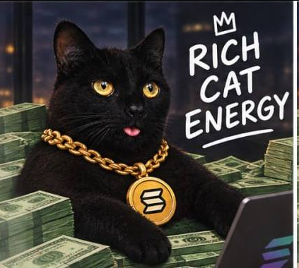 Blackie wearing a gold chain among stacks of cash