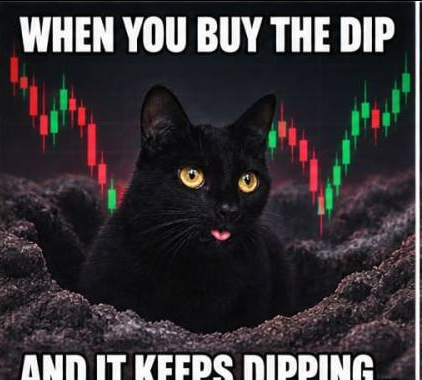 Blackie stuck in a dip beneath a falling chart